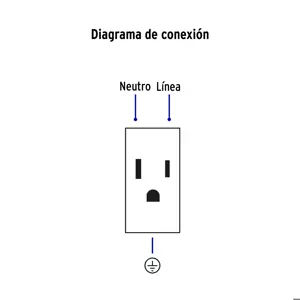 Volteck Contacto aterrizado, 1 módulo, línea Española, color blanco