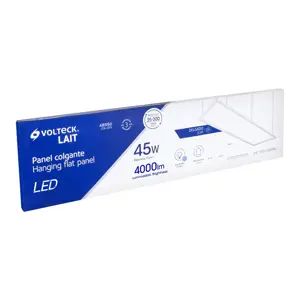 Volteck Panel delgado colgante de LED 45 W 30 x 120 cm luz de día