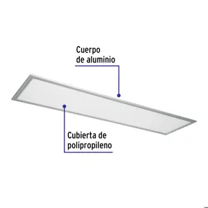 Volteck Panel delgado colgante de LED 45 W 30 x 120 cm luz de día