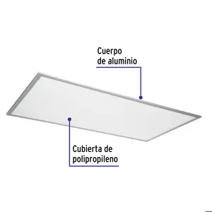 Volteck Panel delgado colgante de LED 65 W 60 x 120 cm luz de día