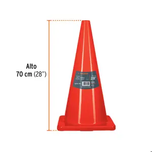 Cono de precaución de 70 cm de PVC, Truper