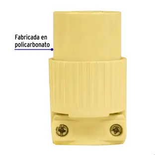 Volteck Contacto industrial plástico aterrizado, 2 polos+tierra