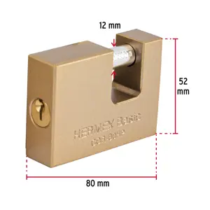 Candado antipalanca 80 mm cuerpo de hierro, Hermex Basic