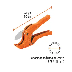 Cortador de tubo de plástico, capacidad corte 1-5/8