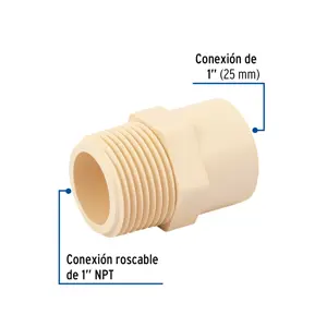 Conector macho de CPVC 1