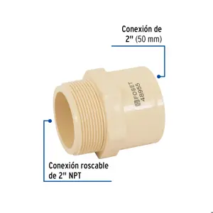 Conector macho CPVC 2