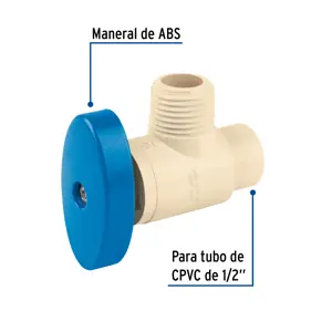 Llave angular de CPVC 1/2