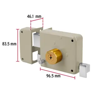 Hermex Cerradura sobreponer izq instala-fácil, llave tetra, caja