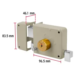 Hermex Cerradura sobreponer izq instala-fácil, llave tetra, blíster