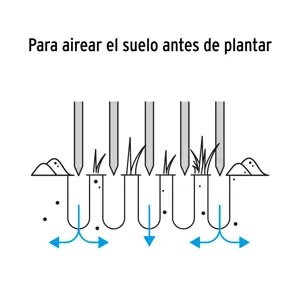 Cultivador forjado, 4 dientes, mango de 54