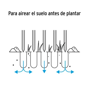 Truper Cultivador forjado para jardín 5 dientes, mango de 60