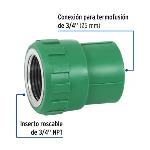 Adaptador PPR 3/4