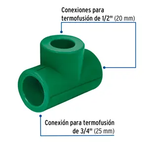 Tee reducida de PPR 3/4