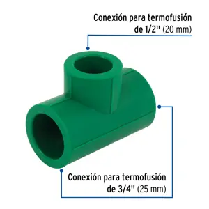 Tee reducida de PPR 3/4