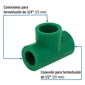 Tee reducida de PPR 3/4