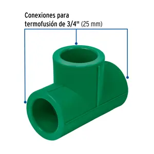 Tee sencilla de PPR 3/4