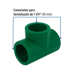 Tee sencilla de PPR 1-1/4