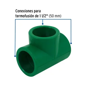 Tee sencilla de PPR 1-1/2