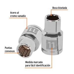 Dado de 11 mm, 12 puntas, cuadro 1/2