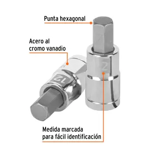 Dado punta hexagonal de 12 mm, cuadro 1/2