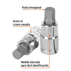 Dado punta hexagonal de 7/16