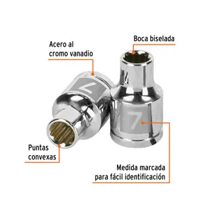 Dado de 7 mm, 12 puntas, cuadro 3/8