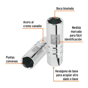 Dado para bujías de 5/8