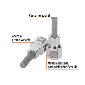 Dado punta hexagonal de 1/4