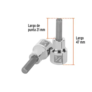 Dado punta hexagonal de 1/4