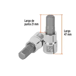 Dado punta hexagonal de 3/8