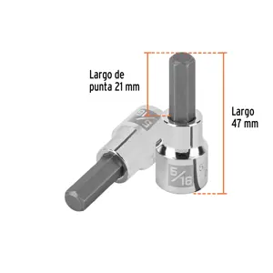 Dado punta hexagonal de 5/16