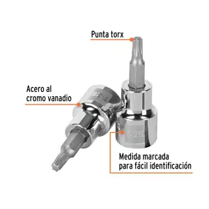 Dado punta torx T-25, cuadro 3/8