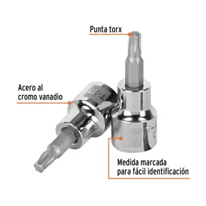 Dado punta torx T-27, cuadro 3/8