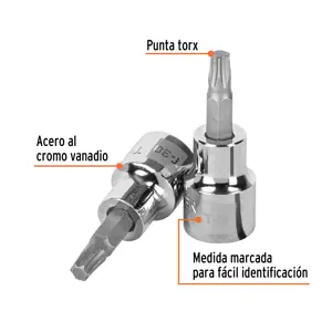 Dado punta torx T-30, cuadro 3/8