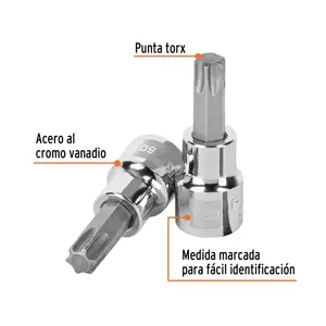 Dado punta torx T-50, cuadro 3/8