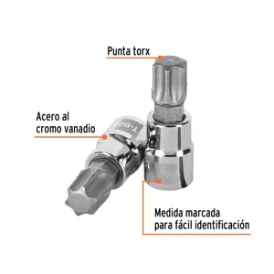 Dado punta torx T-60, cuadro 3/8