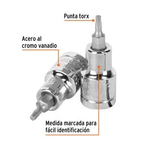 Dado punta torx T-20, cuadro 1/2