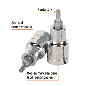 Dado punta torx T-25, cuadro 1/2