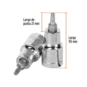 Dado punta torx T-25, cuadro 1/2