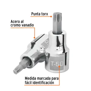 Dado punta torx T-50, cuadro 1/2