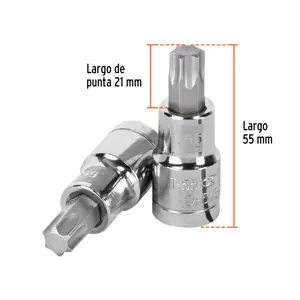 Dado punta torx T-55, cuadro 1/2