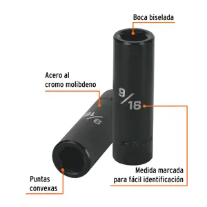 Dado largo impacto de 9/16