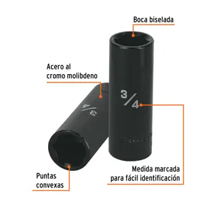 Dado largo impacto de 3/4