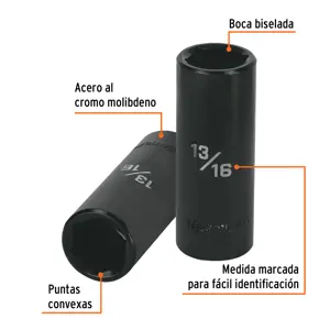 Dado largo impacto de 13/16