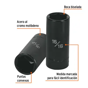 Dado largo impacto de 15/16