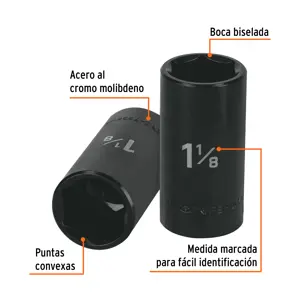 Dado largo impacto de 1-1/8