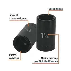 Dado largo impacto de 1-1/4