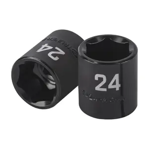 Dado de impacto de 24 mm, 6 puntas, cuadro 1/2