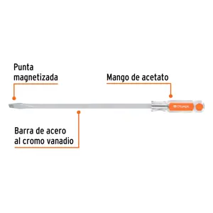 Truper Desarmador plano 3/8 x 12