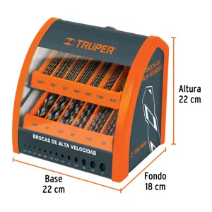 Truper Despachador 13 compartimentos para brocas HSS con producto